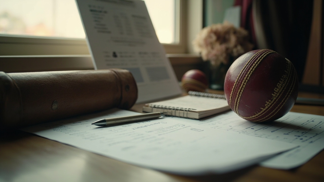 Editorial image of match-day materials on a press-box desk, supporting the closing read of the SAFEMA verdict